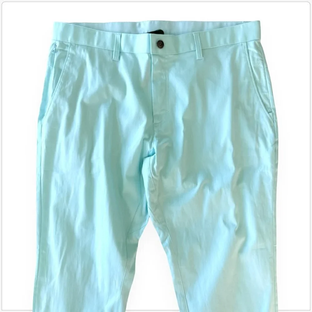 Fabletics High Side Chino Modern Classic Fit Nordic Blue Aqua NWT New 36 x 30